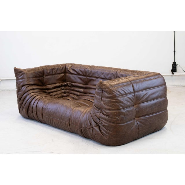 This Togo has been reupholstered with new foam and high-quality new fabric, keeping its inner structure giving the item...