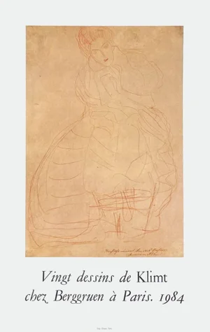 1984 Gustav Klimt Berggruen Gallery Exhibition Poster