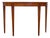 19th Century English Neoclassical Walnut Demi-Lune Table with Tapered Legs For Sale