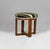 Wood Italian Art Deco Round Ottomans in Fabric and Wood, 1930s, Set of 2 For Sale - Image 7 of 15