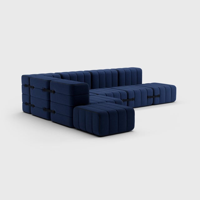 Modular Corner Sofa in Jet Fabric by Ambivalenz, Set of 12 For Sale - Image 12 of 18