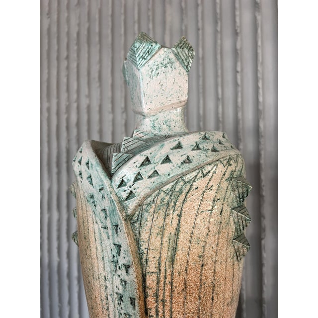 Large Sculptural Ceramic Chess Set from Maria Kenarova, Set of 32 For Sale - Image 12 of 18
