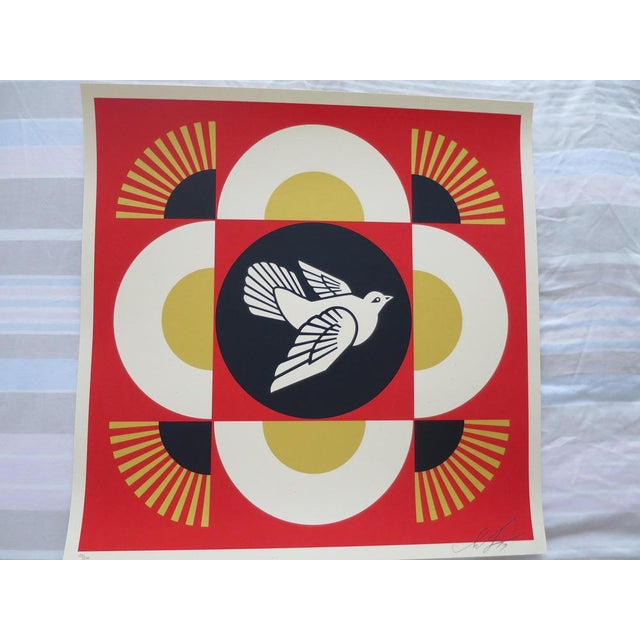 Shepard Fairey (Obey), Dove Geometric Red, Serigraph For Sale - Image 5 of 7