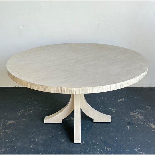 Wood Vintage Carlyle “Carlyle” Washed Wood Dining Table For Sale - Image 7 of 17