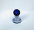 Vintage Cobalt Blue Flattened Glass Bottle Vase 19 Inch For Sale - Image 6 of 9