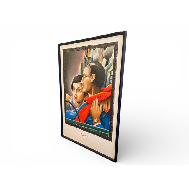Modern Framed Cartier Joailliers Numbered Lithographic Poster, 1985 For Sale - Image 3 of 11