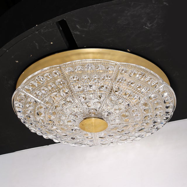 Mid-Century Modernist Flush Mount Chandelier by Carl Fagerlund for Orrefors For Sale - Image 10 of 16