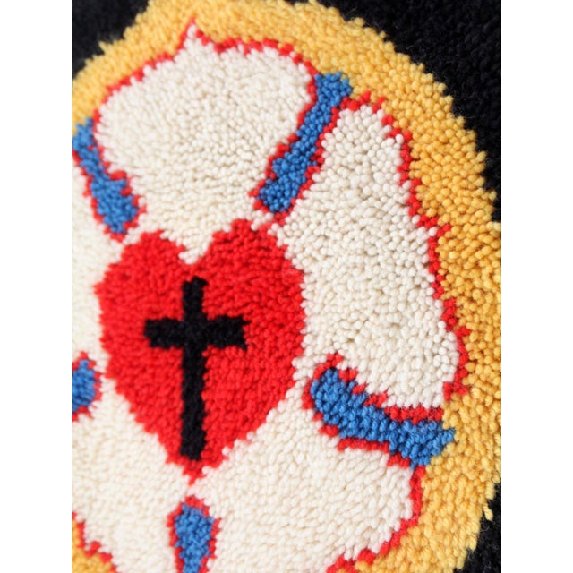 Mid 20th Century Mid-Century Folk Art Luther Rose Wall Hanging For Sale - Image 5 of 9