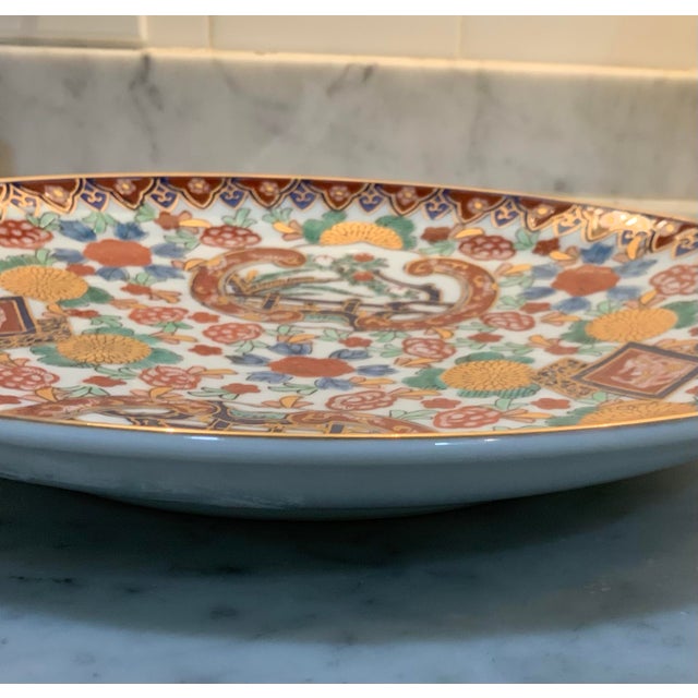 Red Antique Japanese Imari 12.25” Charger – Hand‑Painted Arita Porcelain, Meiji Era - A Great Collector’s Piece, Wall Accent or Table Display - See Pics! For Sale - Image 8 of 8
