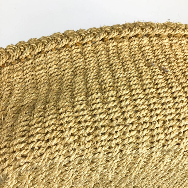 Vintage Sisal Soft Flexible Farmers Basket For Sale - Image 9 of 13