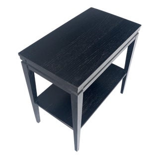 Mid Century Modern Solid Cerused Oak 14x24 Rectangle Side End Table Mint For Sale