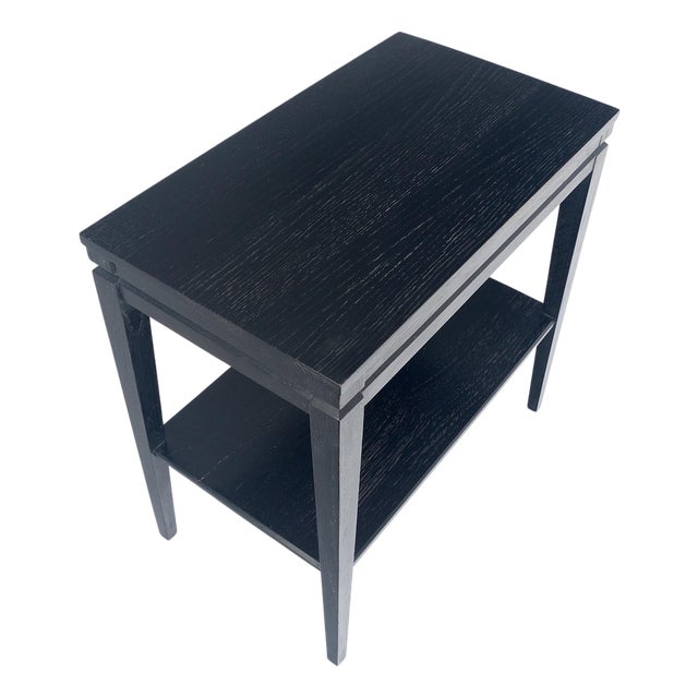 Mid Century Modern Solid Cerused Oak 14x24 Rectangle Side End Table Mint For Sale