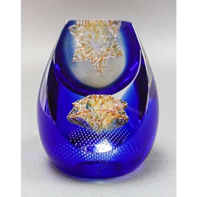 Modern Caithness Scotland Star Reflection Signed Glass Paperweight Limited Ed. 38/650 For Sale - Image 3 of 8