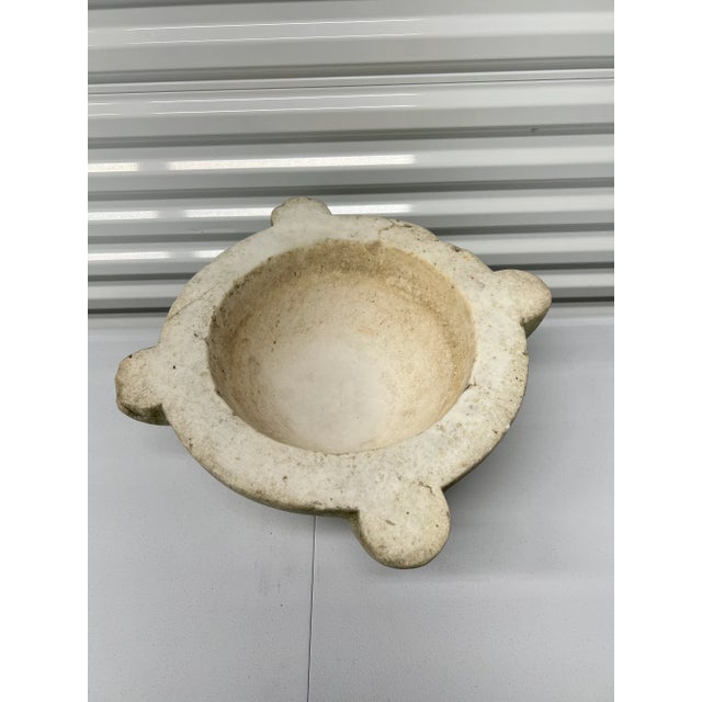 Italian Large 18th Century, Italian or French White Marble Mortar Phenomenal Patina For Sale - Image 3 of 12