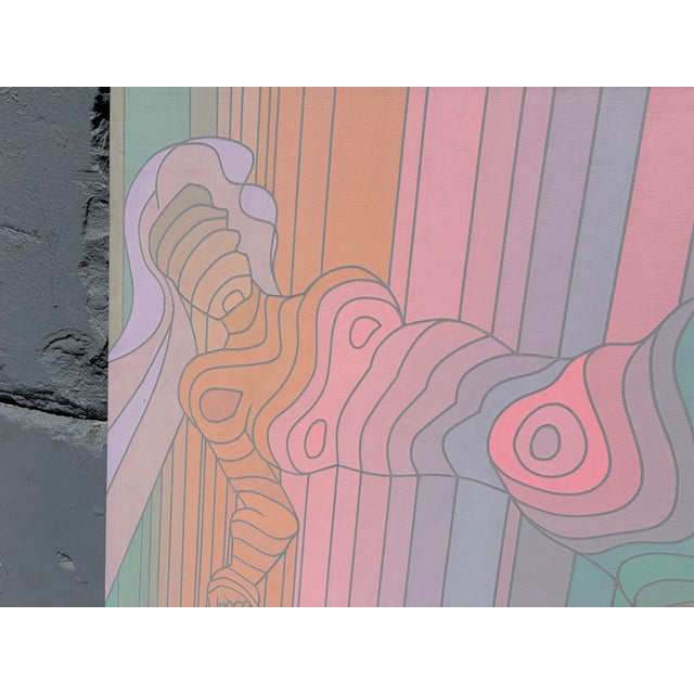 Modern Painting of Nude Female, 1982, Acrylic Over Canvas For Sale - Image 12 of 13