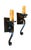 American Pair of Vintage Iron Wall Sconces With Square Backplate For Sale - Image 3 of 5