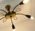 Mid-Century Sputnik Spider Ceiling Lamp in Brass, Metal and Plastic, 1950s For Sale - Image 9 of 14