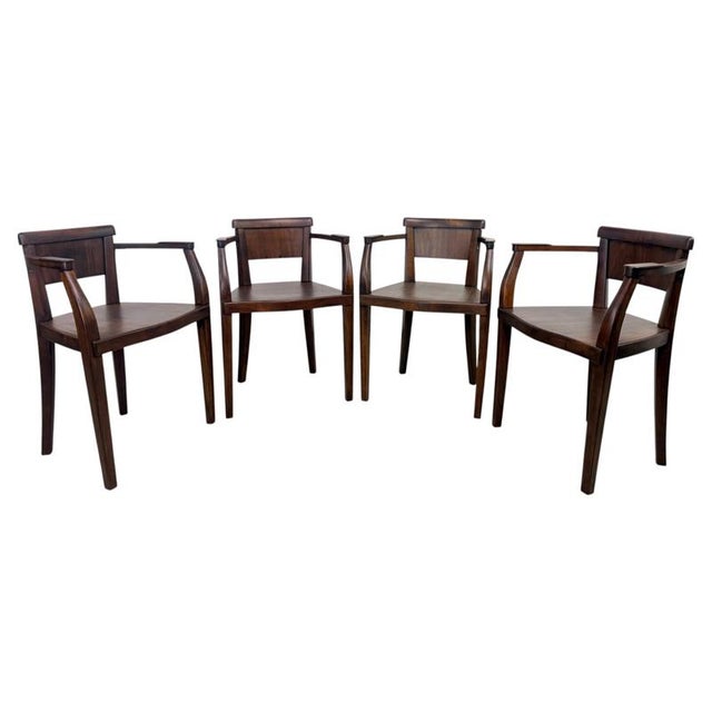 Vintage Art Deco Armchairs, 1920s, Set of 4 For Sale - Image 10 of 10