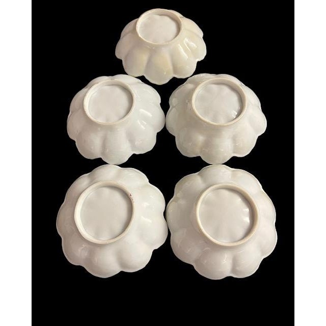 Vintage Hand Painted and Guilded Tulip Shaped Bowls Set of 6 Chairish