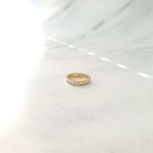 3MM One Carat Wide Diamond Band, Size 7 For Sale - Image 4 of 5