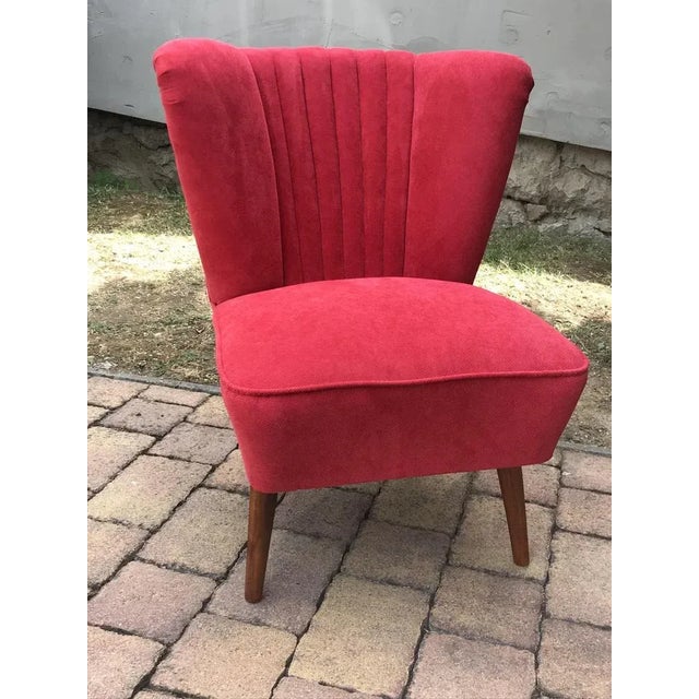 Mid-Century Modern Red Cocktail Chair, 1950s For Sale - Image 3 of 7