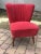 Mid-Century Modern Red Cocktail Chair, 1950s For Sale - Image 3 of 7