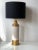 Large Creme and Gold Ceramic Table Lamp by Bitossi for Bergboms For Sale - Image 3 of 9