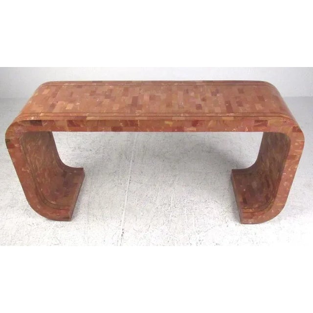 Maitland - Smith Vintage Maitland-Smith Marble Console Table With Hall Mirror For Sale - Image 4 of 11