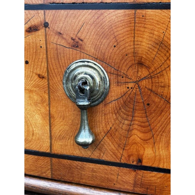Oyster Veneer Chest of Drawers with Original Brass Handles from William & Mary For Sale - Image 14 of 18