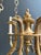 1900s Empire Bronze with Golden Eagle Heads and Flame Chandelier For Sale - Image 9 of 12