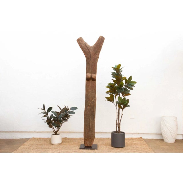 African Rare Symbolic African Dogon House Post For Sale - Image 3 of 10
