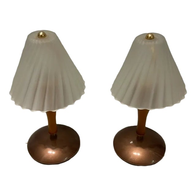 Italian Murano Glass Table Lamps, Set of 2 For Sale