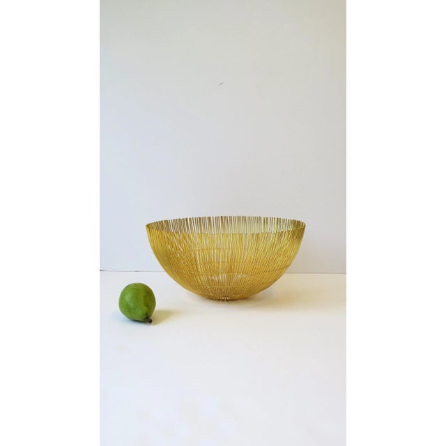 Gold Centerpiece Fruit Vegetable Bowl Basket For Sale In New York - Image 6 of 11