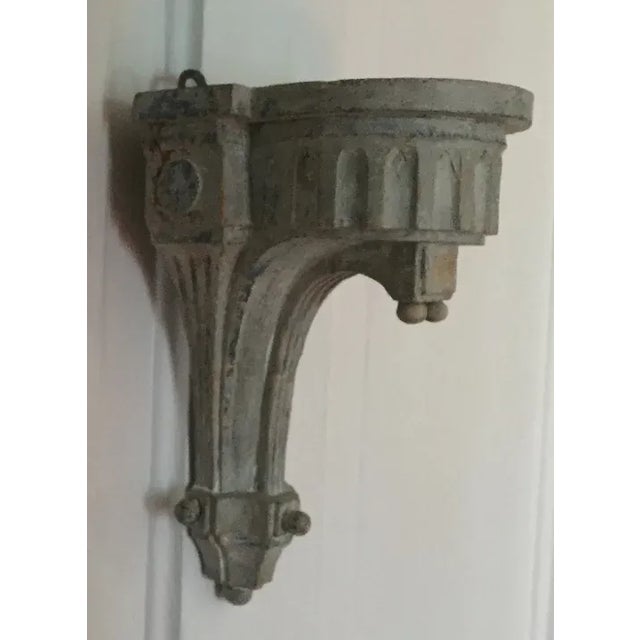 Gray Antique 18th Century French Directoire Carved Wood Wall Bracket Shelf For Sale - Image 8 of 13