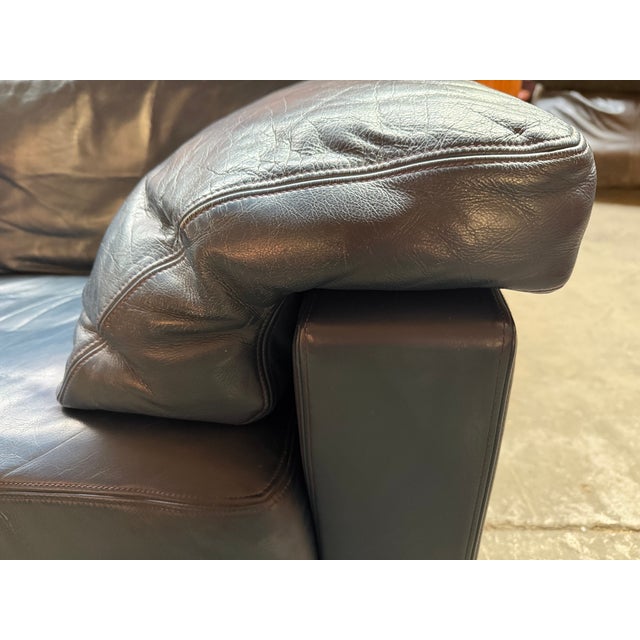 Animal Skin Vintage Grey 2-Seater Sofa from Rolf Benz, 1980s For Sale - Image 7 of 10