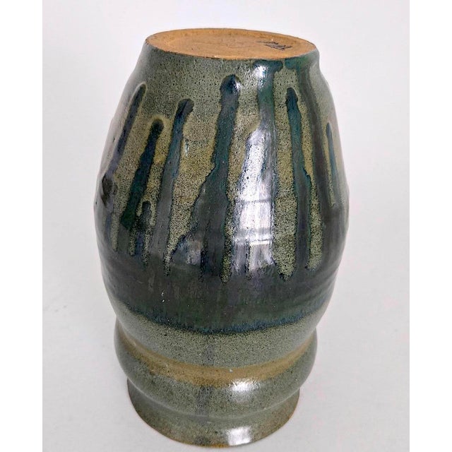 Arabia 1980s Studio Pottery Drip-Glazed Stoneware Vase For Sale - Image 4 of 11