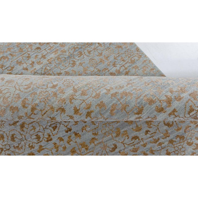 Modern Modern Traditional-Inspired Hand-Knotted Silk & Wool Runner by Doris Leslie Blau For Sale - Image 3 of 9