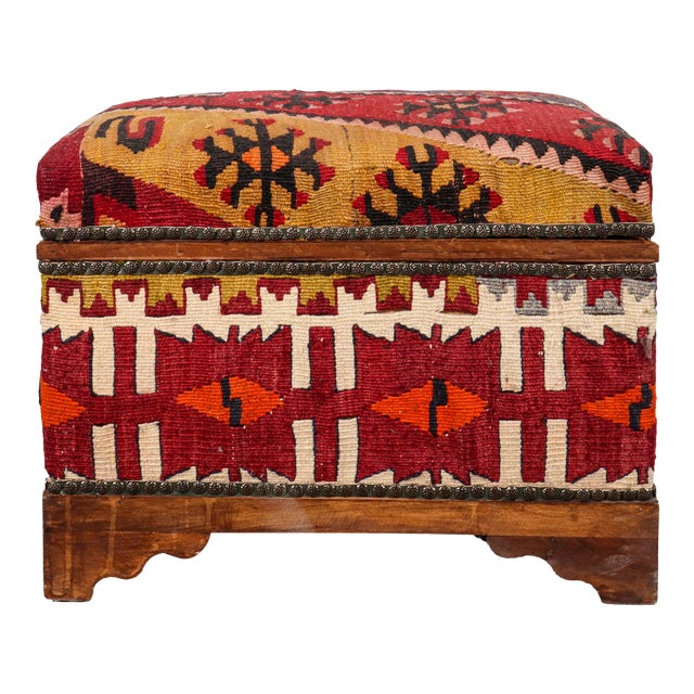 Kilim Upholstered Bench With Storage Chairish
