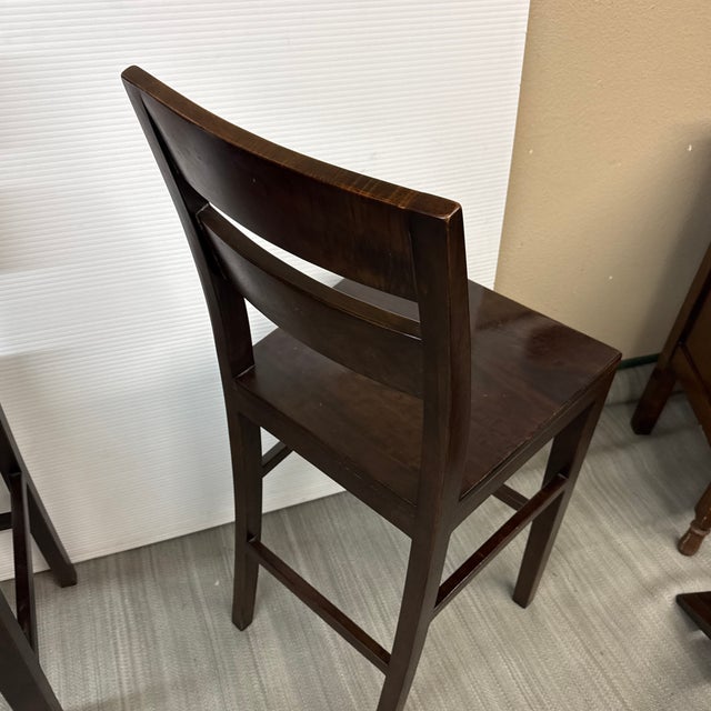 Crate & Barrel Basque Bar Stools, Pair For Sale - Image 11 of 12