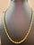 Metal 24 Karat Pure Gold Hand Made Yellow Gold Tube Chain Necklace, 4 Gm, 16 Inch For Sale - Image 7 of 8