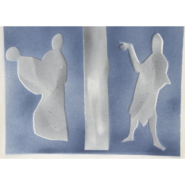 Ernst Bräuer, Crucifixion in Blue, 1962, Signed, 1962, Lithograph For Sale - Image 6 of 11
