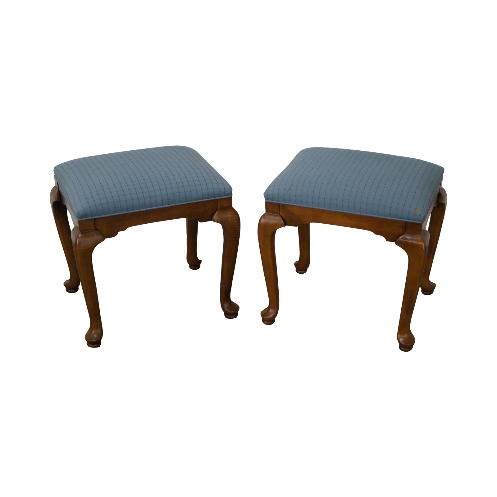 Ethan Allen Solid Maple Stools A Pair Chairish