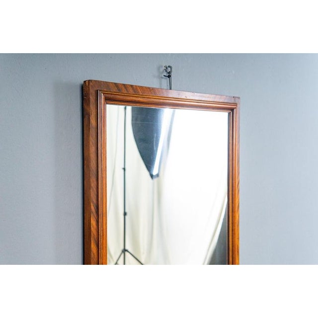 Antique Mirror with Pine Frame, 1900s For Sale - Image 5 of 12