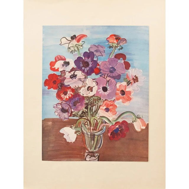 1940s After Raoul Dufy "Bouquet", First Edition Period Swiss Offset Lithograph For Sale In Dallas - Image 6 of 8