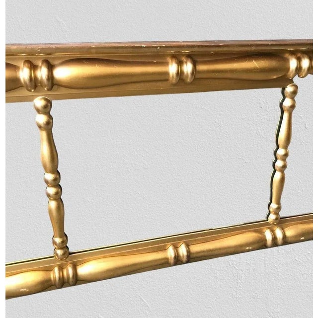 Traditional Antique Federal Style Gilt Three Part Over Mantel Mirror For Sale - Image 3 of 11