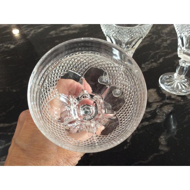 Vintage English Cut Crystal Stemmed Red Wine Glasses- Set of 3 For Sale - Image 10 of 13