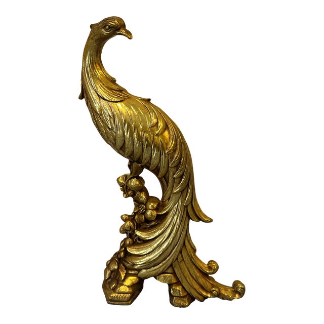 1960s Gold Gilt Syroco Pheasant For Sale