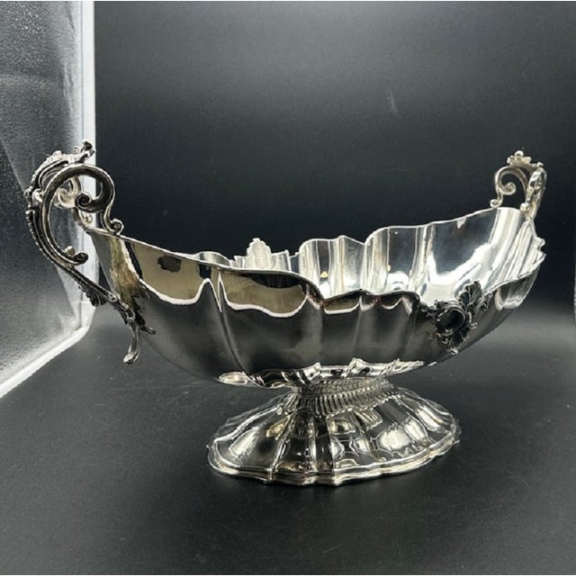 Baroque Style Centerpiece in 800 Silver, Italy, 1950s For Sale - Image 13 of 16