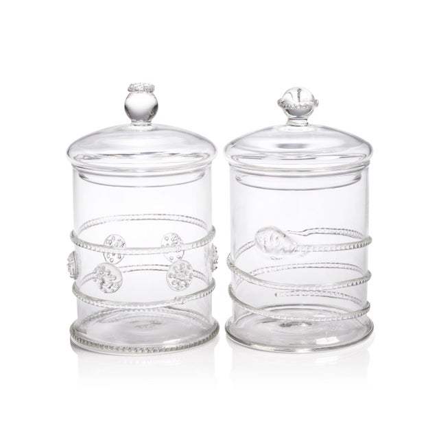 2020s Juliet 2-Piece Assorted Set Lidded Glass Jars For Sale - Image 5 of 5