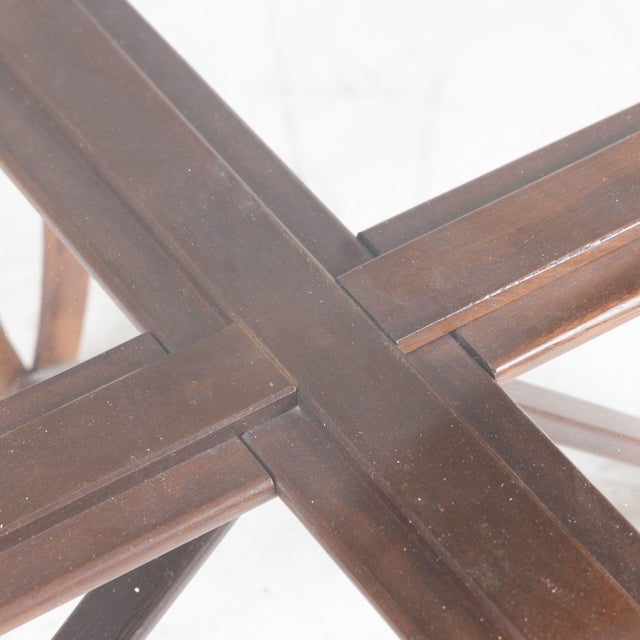 Round Walnut Coffee Table, Brazil, 1950s For Sale - Image 13 of 14